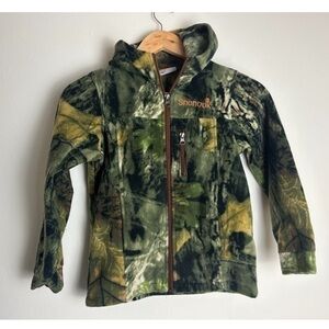 Boy’s camouflage fleece hoodie jacket size small